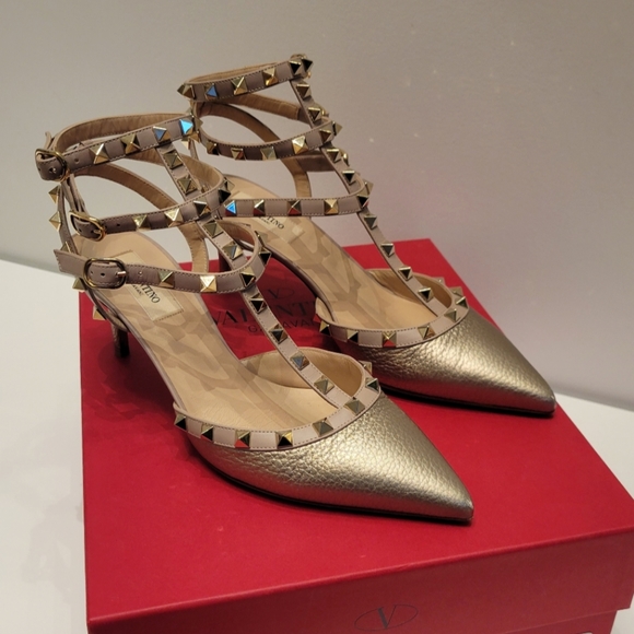 VALENTINO Kitten Heel Rockstuds 39 - Picture 4 of 7